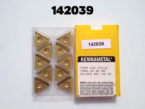 TNMA 432 Grade KC210 New Full Package of 10 Kennametal Tungsten Carbide Inserts - Picture 1 of 3