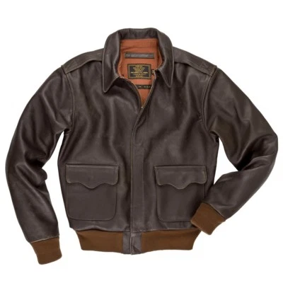 COCKPIT USA 40th ANNIVERSARY A-2 JACKET BROWN MADE IN USA  Z21W009 - Image 1 of 4