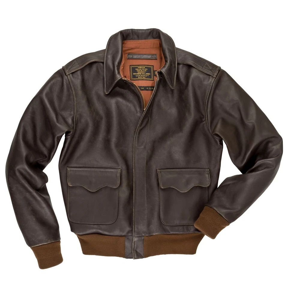 COCKPIT USA 40th ANNIVERSARY A-2 JACKET BROWN MADE IN USA Z21W009 - Image 1 of 1