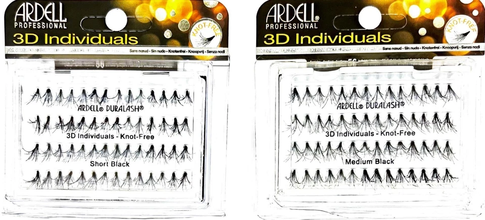 ARDELL INDIVIDUAL -3D INDIVIDUAL KNOT FREE- EYELASHES BLACK--FAST UK TRACK POST! - Image 1 of 1