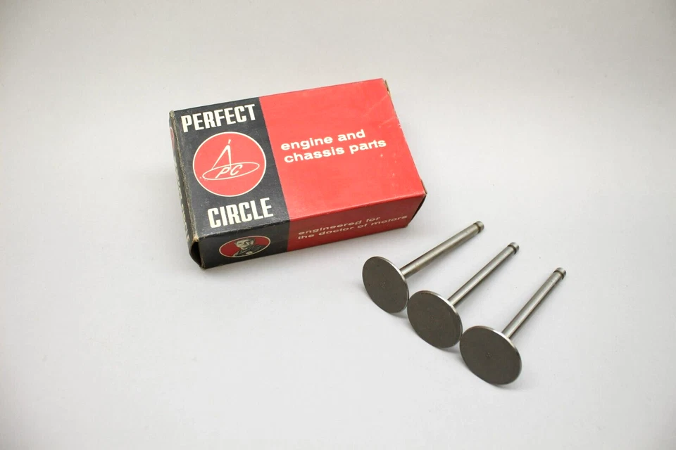 JUEGO DE 3 VÁLVULAS DE ESCAPE MOTOR Perfect Circle Vintage | V1830 | 1.625" | BMC Jeep Foto 1 de 3