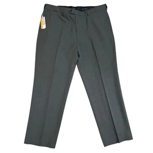 Savane Men's Size 42x30 Comfort Waist Straight Fit Tapered Leg Grey Slacks NWT - Picture 1 of 6