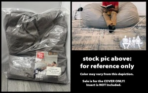 Big Joe C0001658L FUF XXL Bean Bag Chair Cover, Fog Lenox, COVER ONLY! - Picture 1 of 7