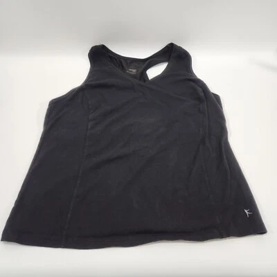 Camiseta sin mangas Danskin Now 2X para mujer negra ropa deportiva cuello en V sin mangas espalda deportiva Foto 1 de 4