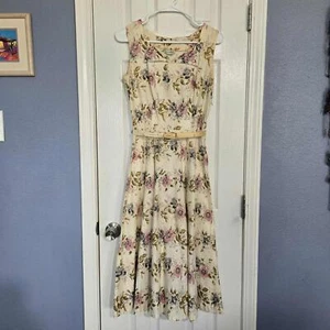 Rare Vintage 1940s 1950s Floral Vintage Dress by Frances McKay - Picture 1 of 6