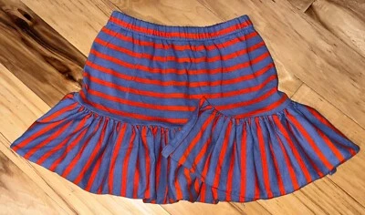 CREWCUTS GIRLS BLUE & ORANGE STRIPED SKIRT SIZE 10 EXCELLENT COND LD2 WORN ONCE - Image 1 of 3
