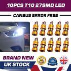 T10 Car LED 501 Side Light Bulbs 27SMD Error Free Canbus White W5W Bulbs 12V