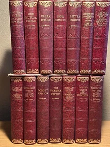 Charles Dickens Works, Illustrations, by Hazell, Watson & Viney, 14 Vols. 1930 - Picture 1 of 11