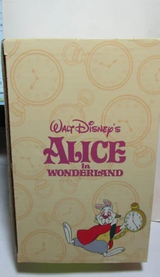 DISNEY LIMITED-EDITION FOSSIL NIB ALICE IN WONDERLAND WHITE RABBIT POCKET WATCH - Image 1 of 4