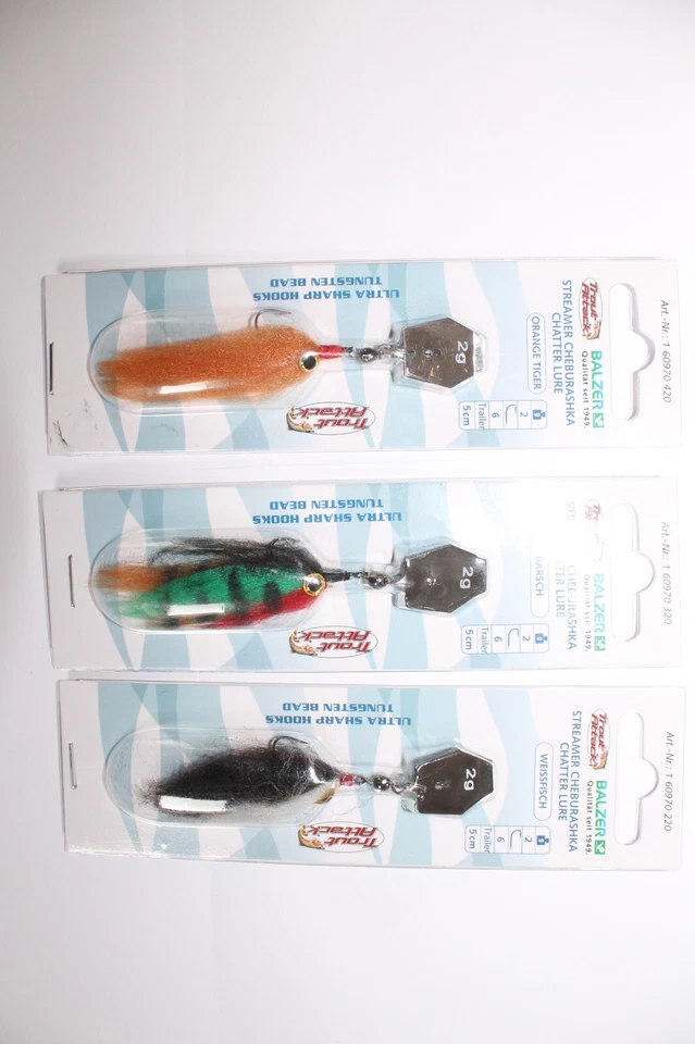 Balzer Streamer Cheburashka Chatter Lure Tungsten 2-3 gr Forelle Barcsh - Bild 1 von 1