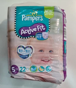 Pampers Active Fit 2013 pañales 22 pañales n.º5 11-25 kg/24-55 lb nuevo en stock - Imagen 1 de 6