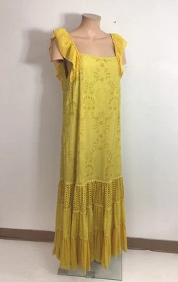 Maxi Vestido Anthropologie Payal Jain Fallon Ojales Mujer 8 Foto 1 de 4