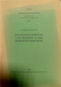 Bleicken,Jochen. - Staatliche ordnung und freiheit in der romischen republik.  - Imagen 1 de 1