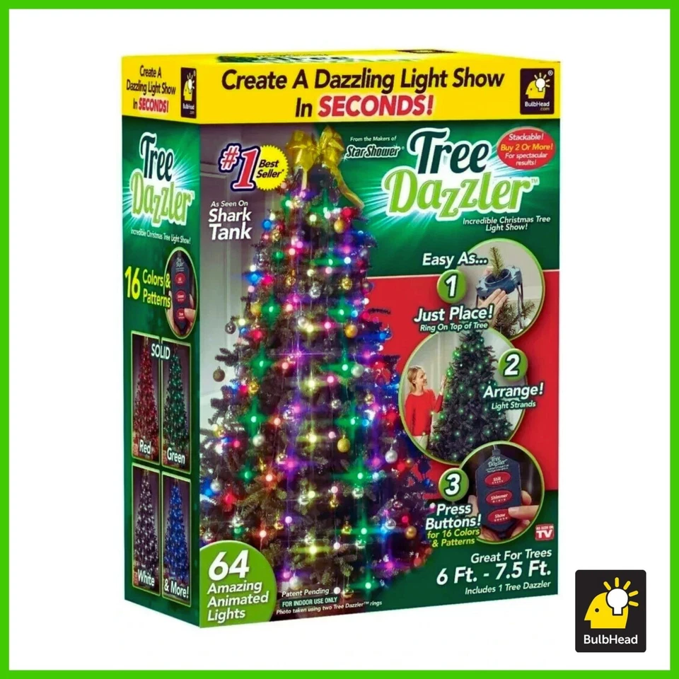 Star Shower Tree Dazzler 🎄Christmas Lights Indoor Outdoor Home Decor Xmas Gifts - Image 1 of 4