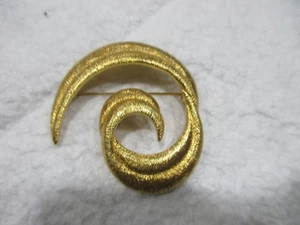 Park Lane Vintage Brosche goldfarben abstrakt mit Silber Fashion Statement - Bild 1 von 2