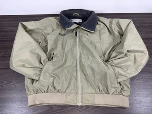 Vintage Columbia Sportswear Bomberjacke XL beige Fleece gefüttert Nylon - Bild 1 von 18