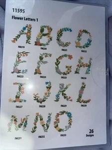 EMBROIDERY Take Out Flower Letters 1 26 Designs PACK # 11595 - Picture 1 of 5