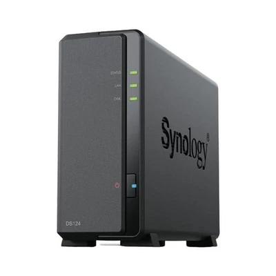 Synology DiskStation DS124 + 1 x HAT3300 6TB NAS Desktop Realtek RTD1619B 1 GB D - Immagine 1 di 4