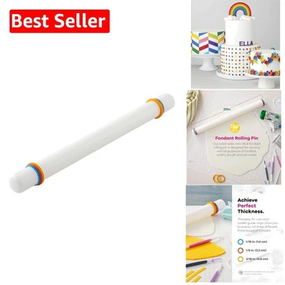 Fondant Rolling Pin with Durable Guide Rings – 20-Inch for Versatile Use - Image 1 of 4
