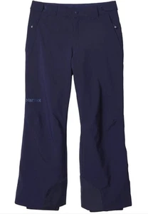 Marmot Youth Boys Arctic Navy Vertical Lined Ski Pants Snow Pants ZP-3528 - Picture 1 of 2