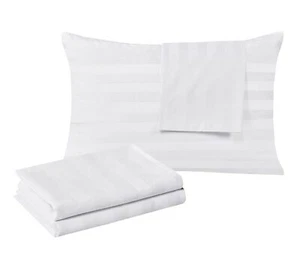100% Egyptian Cotton Queen Pillow Protectors Set of 2, 400 Thread Count Sateen - Picture 1 of 8