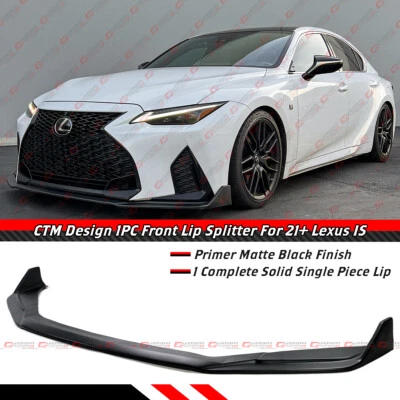 For 21-25 Lexus IS300 IS350 1pc CTM Design Matt Black Front Bumper Lip Splitter - Image 1 of 4