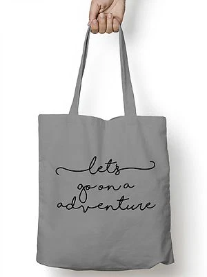 THE SHED Let's Go On A Adventure Strandtasche Tasche Shopper Urlaub Sommer Reise Gap M115