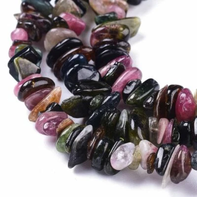 TOURMALINE Chip Beads Natural Gemstone Purple 35" Strand 80cm Size 5mm To 8mm - Image 1 of 3