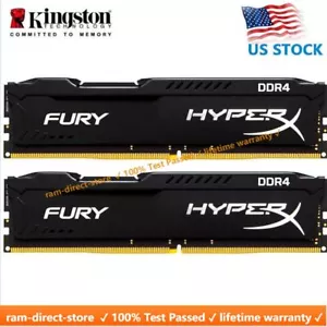 HyperX FURY DDR4 16GB 2666 MHz PC4-21300 Desktop RAM Memory DIMM 288pin 2x 16GB - Picture 1 of 13