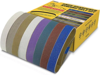 45-Piece Knife Sharpener Sanding Belt Kit for Work Sharp WSKTS-KO, Various Grits - Image 1 of 4