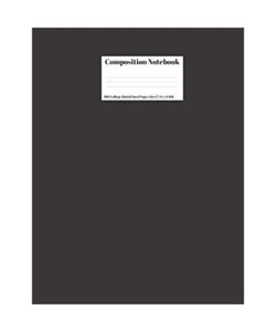 Composition Notebook: Solid Black Cover Design 100 College Ruled Lined Pages Siz - Bild 1 von 1