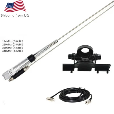 Antena quad bidirecional com cabo de montagem em clipe RB-400 5m para rádio bidirecional QYT KT-7900D - Imagem 1 de 4