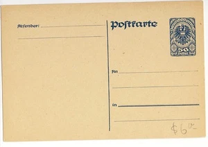 Postal postal de papelería azul de Austria 1920 50h como nueva - Imagen 1 de 1