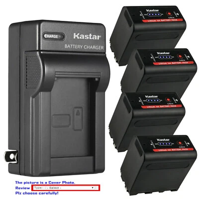 Kastar NP-F980 Battery Wall Charger for Sony NP-F330 NP-F550 NPF750 NP-F970 F990