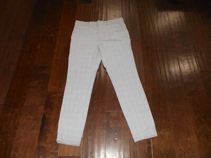 Preowned H & M Skinny Fit Plaid Stretch Dress Casual Pants Size 29 x 30 Gray - Picture 1 of 11