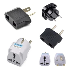 US/EU To EU/UK/AU/US Plug Travel Wall AC Power Charger Adapter Cable Converter - Picture 1 of 33