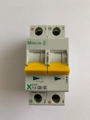 Mini Circuit Breaker Perfect For Solar Eaton Moeller DC 20A PLS6-C20/2-DC-AU