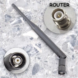3X NEW 8" Round Black WiFi Antenna *RP-TNC Male* Netgear/ASUS/Linksys/TP-Link - Picture 1 of 1