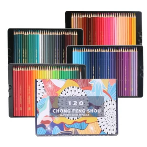 Premier Oily Colored Pencils 120Pack Drawing Artist Kit Art Tools Kit Adult Kids - Picture 1 of 12