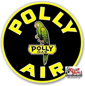 (POLLY-19) 9" REDONDO POLLY AIR CALCOMANÍA ACEITE GASOLINA BOMBA SEÑAL PEGATINA - Imagen 1 de 1