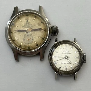 Broken Vintage Ladies Wakmann & Mido Ocean Star Powerwind Watch Lot Incabloc - Picture 1 of 8