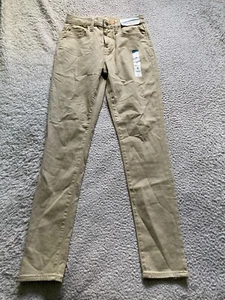 Pantalones de mezclilla ajustados de tiro alto beige para mujer Arizona talla 3 (26 x 29) - Imagen 1 de 13