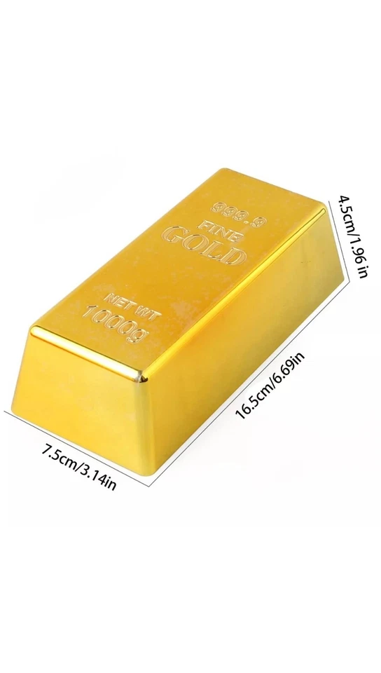 Mini gefälschter goldener Ziegelstein für handwerkliche Goldbarren-Dekoratione - Bild 1 von 1