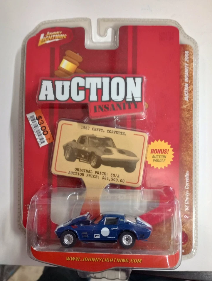 Chevy Corvette 1963 Johnny Lightning Auction Insanity NUEVO  Foto 1 de 1