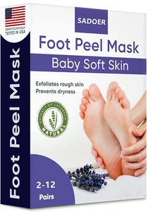 2/8/12 Pairs Exfoliating Foot Peel Mask Baby Soft Feet Remove Dead Skin Calluses - Picture 1 of 7
