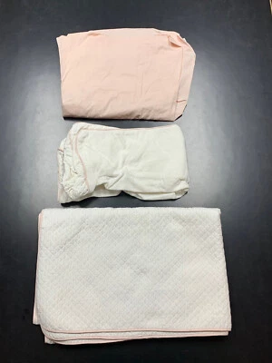 Винтажный комплект постельного белья матлассе с бриллиантами под правую руку Restoration Hardware розовый  - Изображение 1 из 4