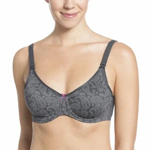 Anita ANTHRACITE Maternity`s Paisley Underwire Nursing Bra, US 38F, UK 38E - Picture 1 of 3