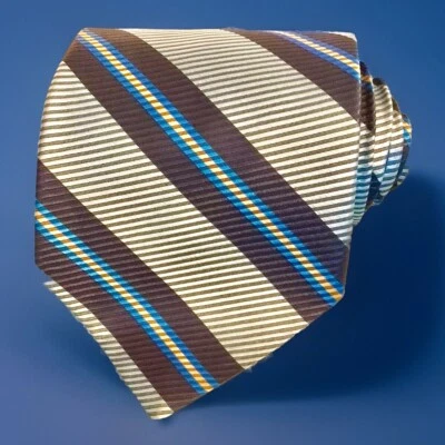 "Corbata oscilante ancha Rockabilly rayas azules rayón Roos Atkins EVC de colección de los años 40 para hombre" Foto 1 de 4