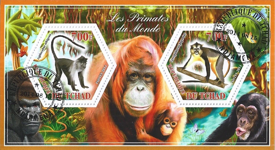 Bloque 2014 usado mono mono simios les primates you moons Foto 1 de 1