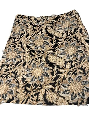 womens pencil skirt size 10 Floral Design Brown, Beige , Cotten, Spandex - Image 1 of 2